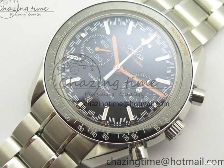 0507 Speedmaster Moonwatch OMF 1:1 Best Edition Black Dial Orange Hand on SS Bracelet A Timeless 8044